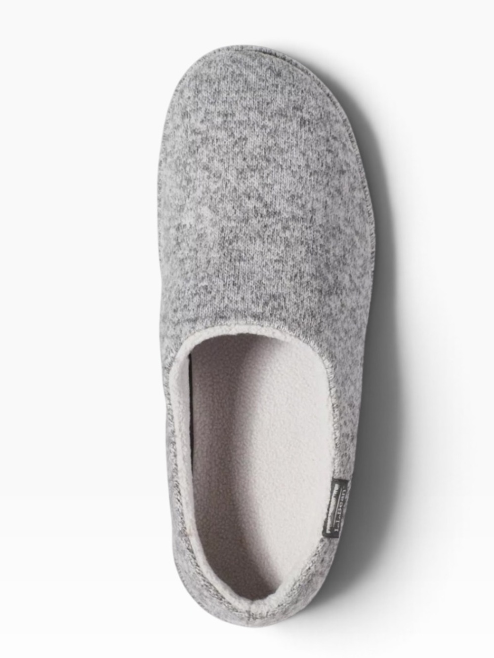 L.L. Bean Women's Sweater Fleece Slipper Scuff Gray size 6